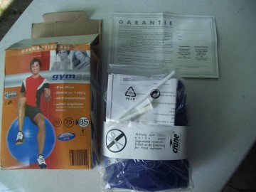Original Crane Gymnastikball blau transparent ø ca. 85 cm, neu TÜV geprüft extra hart