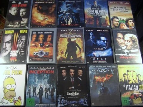 22 DVDs manche doppel, sogar Triologie