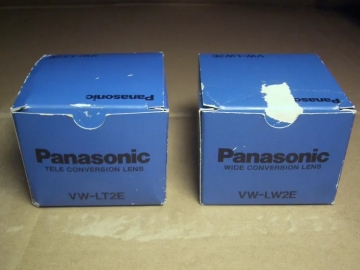 Tele und Weitwinkel Vorsatzlinsen 49 mm Panasonic VW-LW2E und Panasonic VW-LT2E