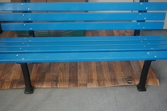 Gartenbank, blau, neu restauriert