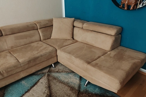 Sofa Couch hellbraun