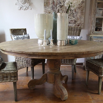 Runder Esstisch Küchentisch Hartholztisch Teak 130cmx130cmxH78cm in Starnberg NUR ABHOLER