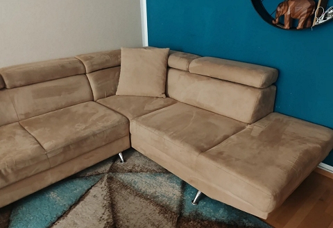 Sofa Couch hell braun