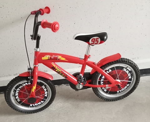 Mc Queen Kinderfahrrad 14 Inch mit Stützrädern