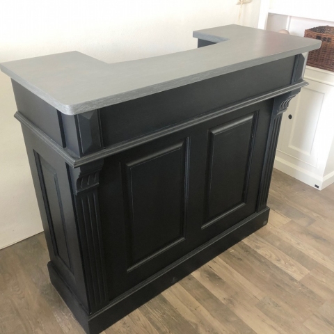 Präsentationstisch Schwarz Verkaufstresen Arbeitsstisch Ladentresen B 120 x T 52 cm x H 108 cm neu