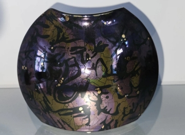 Rarität! Designer Vase Steuler 420 17 Keramik Cari Zalloni Gold Vitrinenstück TOP Zustand!