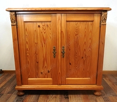 Kommodenschränkchen, massiv Fichte, Doppeltür, Wachsimprägnierung