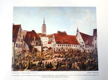 Bildersammelmappe, Impressionen des alten Münchens, über 100 Illustrationen
