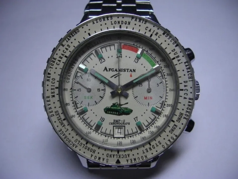Poljot Afganistan BMP-2 Vintage Armband Uhr- Chronometer eine rare Sammleruhr