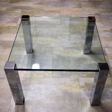 Wohnzimmer- Couchtisch- massive Glasplatte - quadratisch, schwer