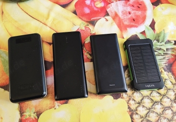 Unterschiedliche Powerbanks abzugeben