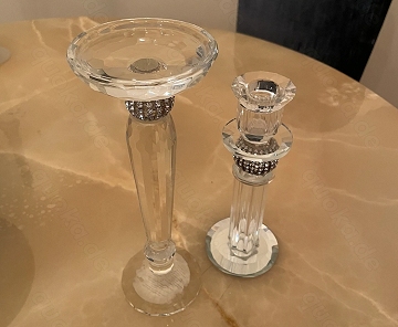 Kerzenständer Set Kristallglas Kerzenleuchter
