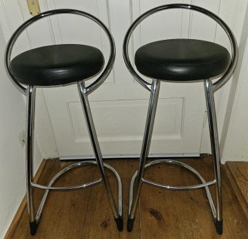 Neuwertig! 2 moderne Effezeta Design Hocker Barhocker 80er Jahre á 60,-! TOP!