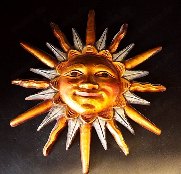 Sonnen-Wandrelief für Innen-wie Außenbereich, 36 cm D. m.