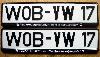 2 besondere VW Kennzeichen Rahmen neu