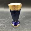 Limoges-Vase, echt Cobalt Ätzgold, Made in France, 14 cm
