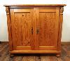 Kommodenschränkchen, massiv Fichte, Doppeltür, Wachsimprägnierung