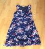 blaues Kleid mit bunten Blumen drauf Größe 40 42