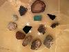 Verschiedene Mineralien und Halbedelsteine von Achat