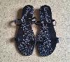 Sommer - Sandalen für Damen - Gr. 41 - schwarz - silber