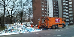Brand im Müllauto