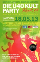 DIE Ü40 Kultparty im Wirtshaus am Bavariapark