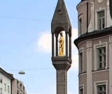Pasinger Marienplatz: Marienfigur erstrahlt in neuem Glanz