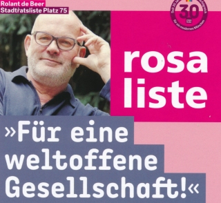 Für eine weltoffene Gesellschaft - Rolant de Beer ist Stadtratskandidat für Rosa Liste