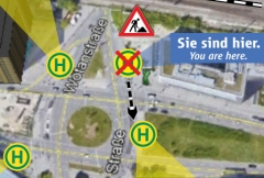 Haltestelle wegen Bauarbeiten für die Umweltverbundröhre verlegt