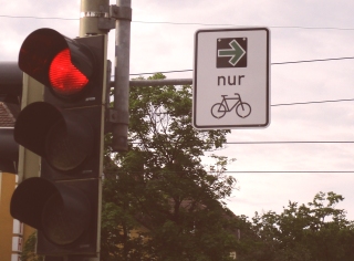 Neu in Laim: Grüner Pfeil für Radfahrer
