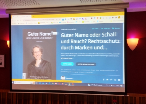 Die Untiefen des Markenrechts - Frank Tyra beim 90. Unternehmerstammtisch Laim