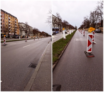Baustelle: Fürstenrieder Straße zwischen Ammerseestraße und Laimer Kreisel