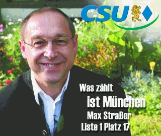 Für ein liebens- und lebenswertes München - 3 Stimmen für Stadtrat Max Straßer